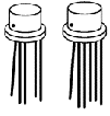 Silicon PNP and NPN planar bipolar transistors (differential pair) / 硅PNP型和NPN型平面双三极管（差分对管）